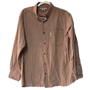 Men’s‎ Columbia casual button up size L maroon checked great condition